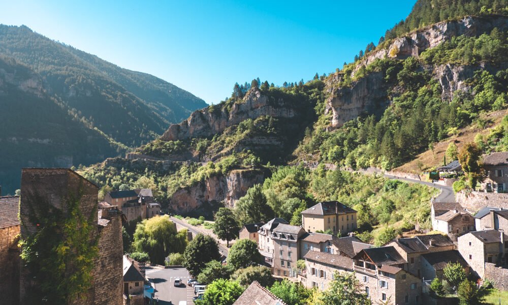 Uitzicht op Sainte-Enimie