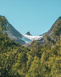 gletsjer Steindalsbreen in lyngen alpen