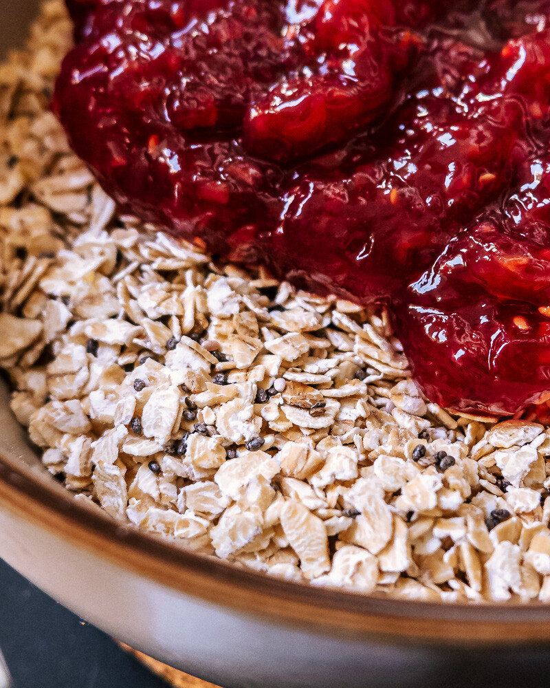 Baked Oats Raspberry + Chocolate, Easy to bake in Air Fryer