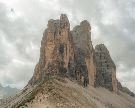 Tre cime uitzicht, meest populaire wandeling in de Dolomieten.