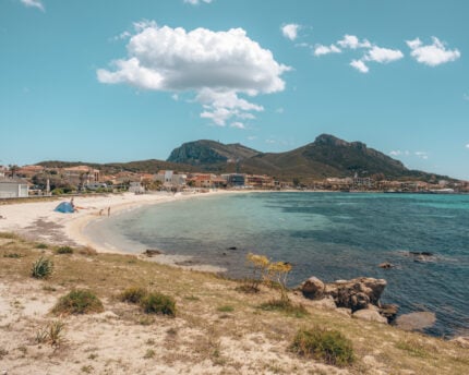 Beach in Sardinia, easy to reach on your motorhome adventure. 